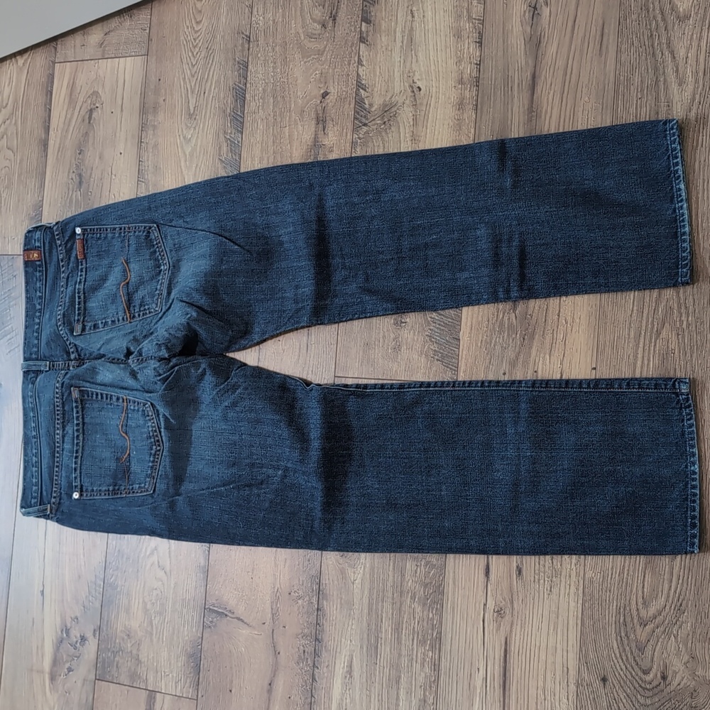 Seven 7 for all Mankind standard jeans, button fly, blue denim, men's 36 - Picture 10 of 15